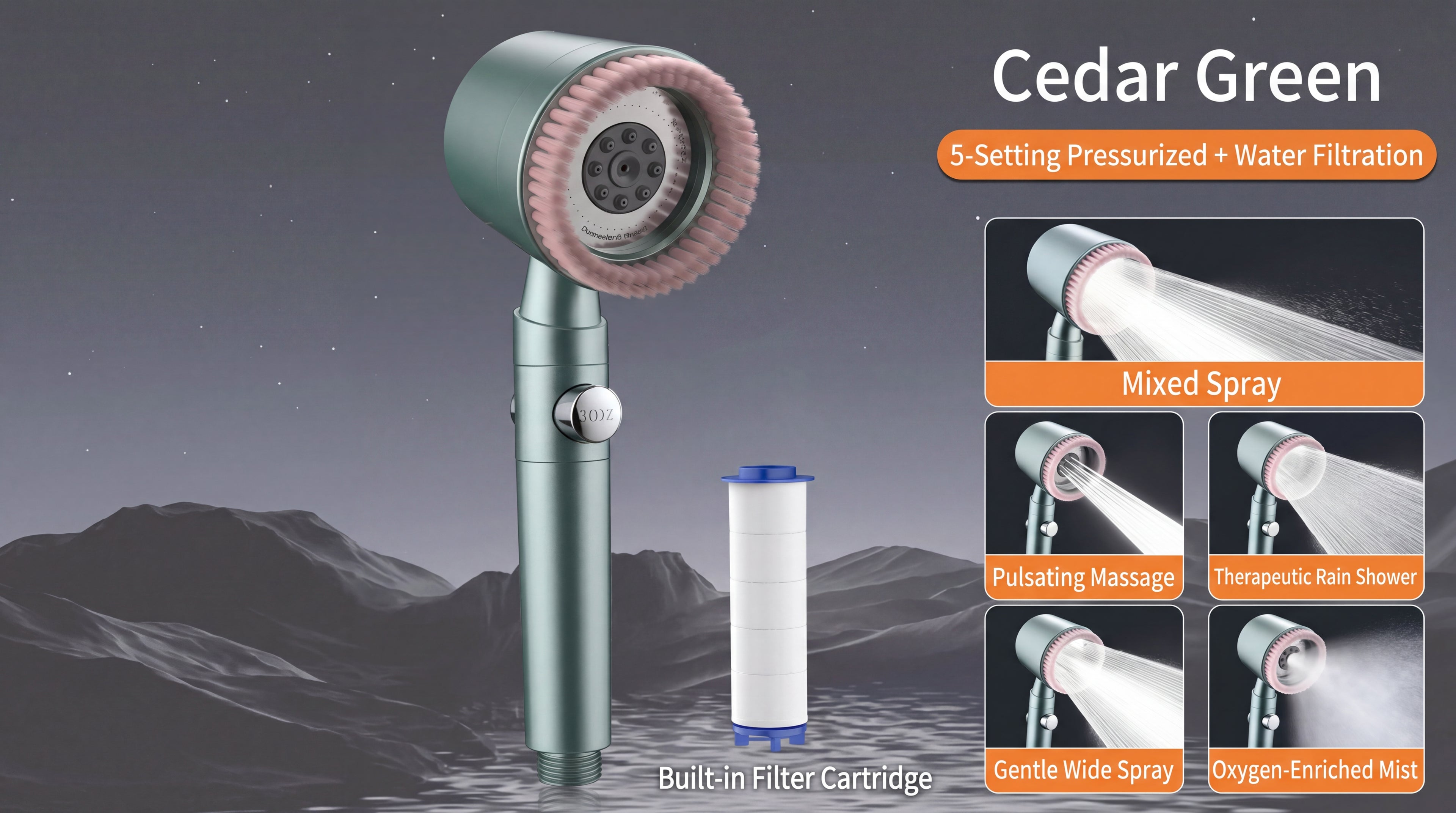 HydroSpa™ High-Pressure Filter Shower Head